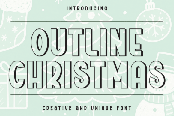 Outline Christmas: Infusing Joy with Sweet Friendliness Typography